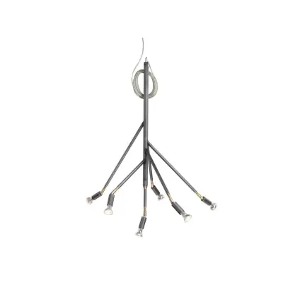 Kvist 6 taklampa, Rå stål 67,5cm