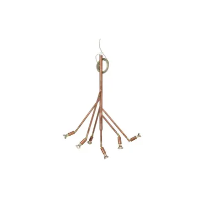 Kvist 6 taklampa, råkoppar 67,5cm