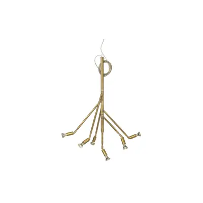 Kvist 6 taklampa, råmässing 67,5cm