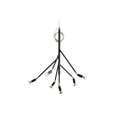 Kvist 6 taklampa, svartstruktur 67,5cm