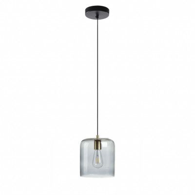 LAFORMA Bobby Taklampa - Grått Glas och Metall, Rund