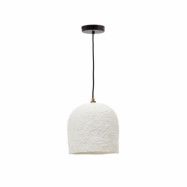 KAVE HOME Calvia taklampa, rund - vit papier-maché (Ø25)