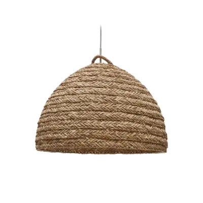 KAVE HOME Fonteta taklampa i naturfiber med skärm i naturlig finish,Ø: 60 cm