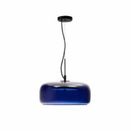 KAVE HOME Reig taklampa, rund - blått glas (Ø38)
