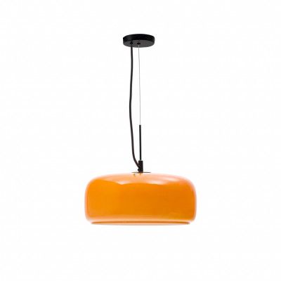KAVE HOME Reig taklampa, rund - orange glas (Ø38)