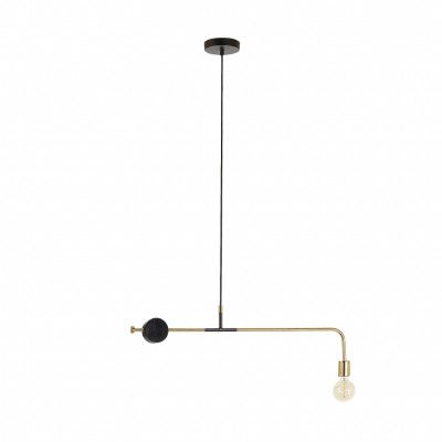 LAFORMA Whoa taklampa - mässing / svart metall / marmor