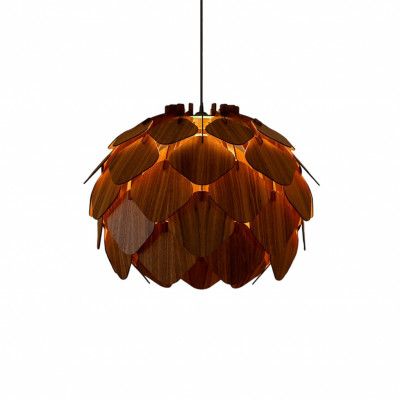 Lampa Getterön, large valnöt/svart