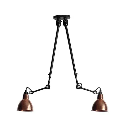 Lampe Gras - 302 Double Taklampa Svart/Raw Copper
