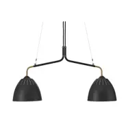 Lean taklampa, svartstruktur/råmässing 75cm