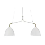 Lean taklampa, vitstruktur/råmässing 75cm