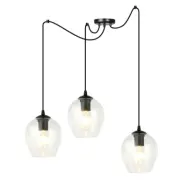 LEVEL 3 Taklampa, Svart/Transparent