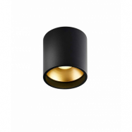 LIGHT-POINT - Solo 1 Round Plafond 6W 3000K Svart/Guld