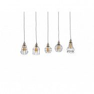 Lindby - Alberta 5 Taklampa Black/Brass