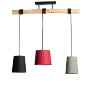 Lindby - Amilia 3 Taklampa Black/Red/Green