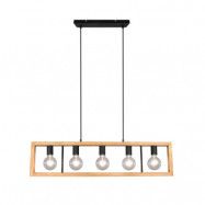 Lindby - Anahita 5 Taklampa Wood/Black