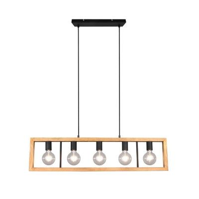 Lindby - Anahita 5 Taklampa Wood/Black