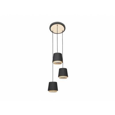 Lindby - Ananya 3 Round Taklampa Black
