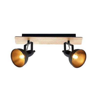 Lindby - Aylis 2 Plafond Black/Wood