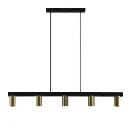 Lindby - Baliko 5 Taklampa Black/Brass