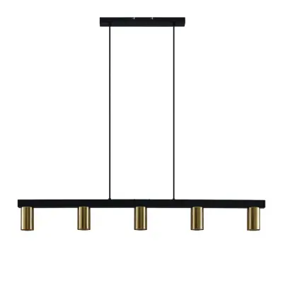 Lindby - Baliko 5 Taklampa Black/Brass