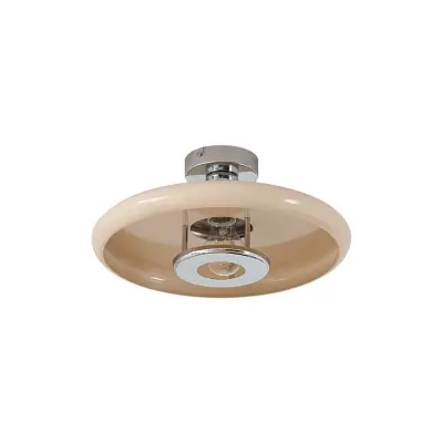 Lindby - Branford taklampa, retro, Ø 35 cm, beige, metall
