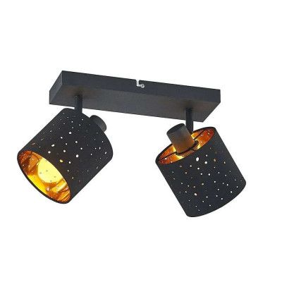 Lindby - Darima 2 Plafond Black/Gold Lindby