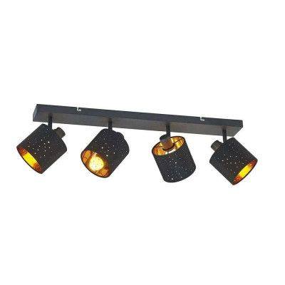 Lindby - Darima 4 Plafond Black/Gold