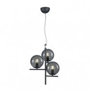 Lindby - Denva 3 Taklampa Anthracite/Smoke