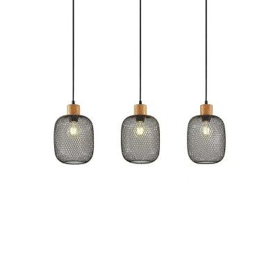 Lindby - Djuna 3 Taklampa Black/Wood