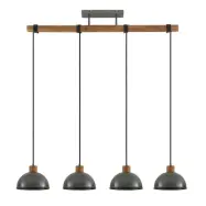 Lindby - Durbis 4 Taklampa Dark Grey/Wood