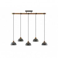 Lindby - Durbis 5 Taklampa Dark Grey/Wood