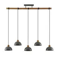Lindby - Durbis 5 Taklampa Dark Grey/Wood