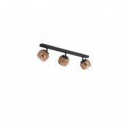 Lindby - Ediz 3 Plafond Wood/Black