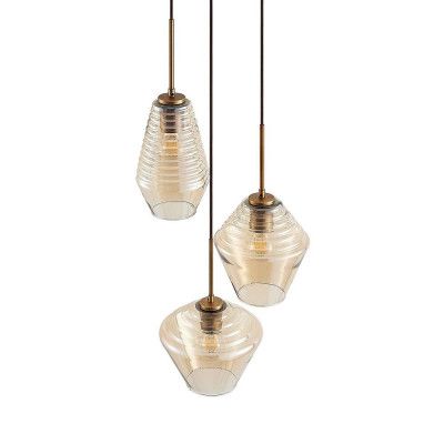 Lindby - Ekkis 3 Round Taklampa Amber Lindby