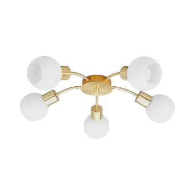 Lindby - Elaina 5 Plafond Brass
