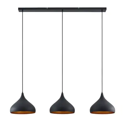 Lindby - Elamira Taklampa Black/Gold