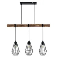 Lindby - Eldarion 3 Taklampa Black/Wood