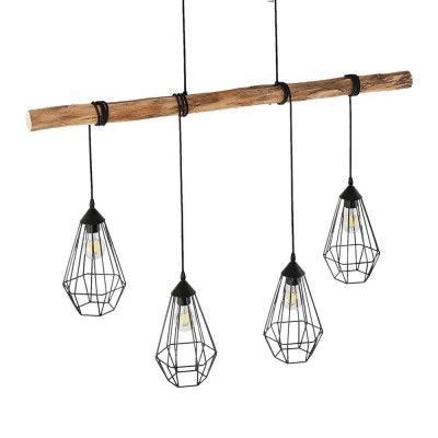 Lindby - Eldarion 4 Taklampa Black/Wood