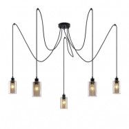 Lindby - Emavi Spider Taklampa Black/Smoke