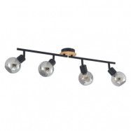 Lindby - Eridia 4 Plafond Black/Wood