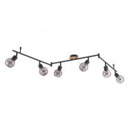 Lindby - Eridia 6 Plafond Black/Wood