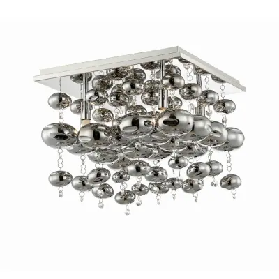 Lindby - Esfera Plafond Chrome/Smoke