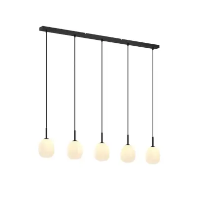 Lindby - Etiena 5 Taklampa Opal/Black