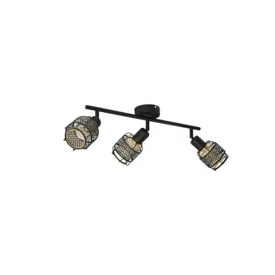 Lindby - Eudoria 3 Plafond Black/Gold
