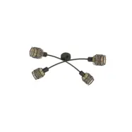 Lindby - Eudoria 4 Round Plafond Black/Gold