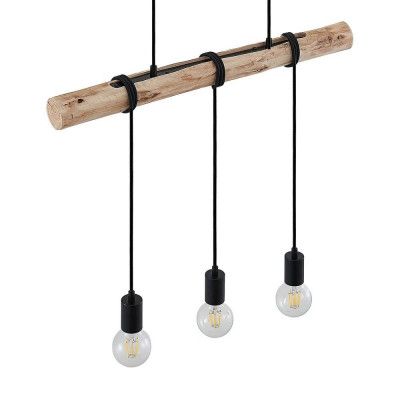 Lindby - Ferris 3 Taklampa Wood/Black