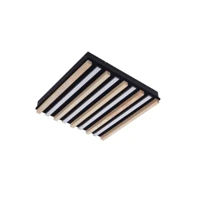 Lindby - Firka LED-taklampa, 42 cm, vit, CCT, dimbar, trä