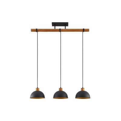 Lindby - Flurin 3 Taklampa Black/Wood/Gold Lindby