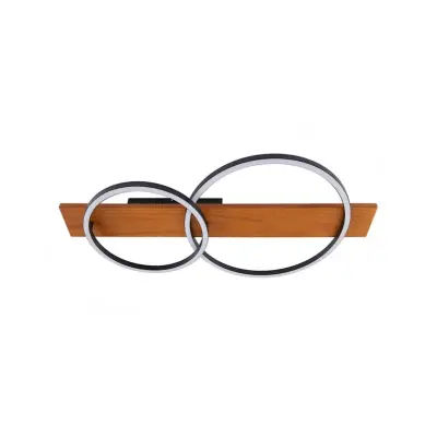 Lindby - Galad 2 LED Plafond Trä