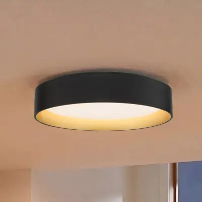 Gracjan taklampa svart/guld – Lindby - Vardagsrum - Modern - Plast - Rund
